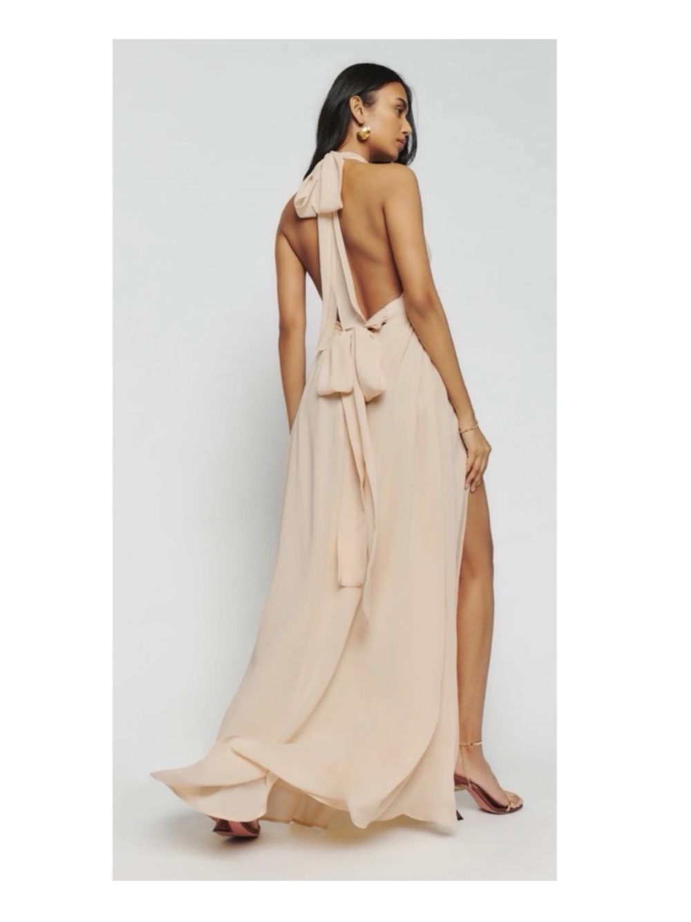 Reformation Andee Dress In Champagne Size 12 NWT